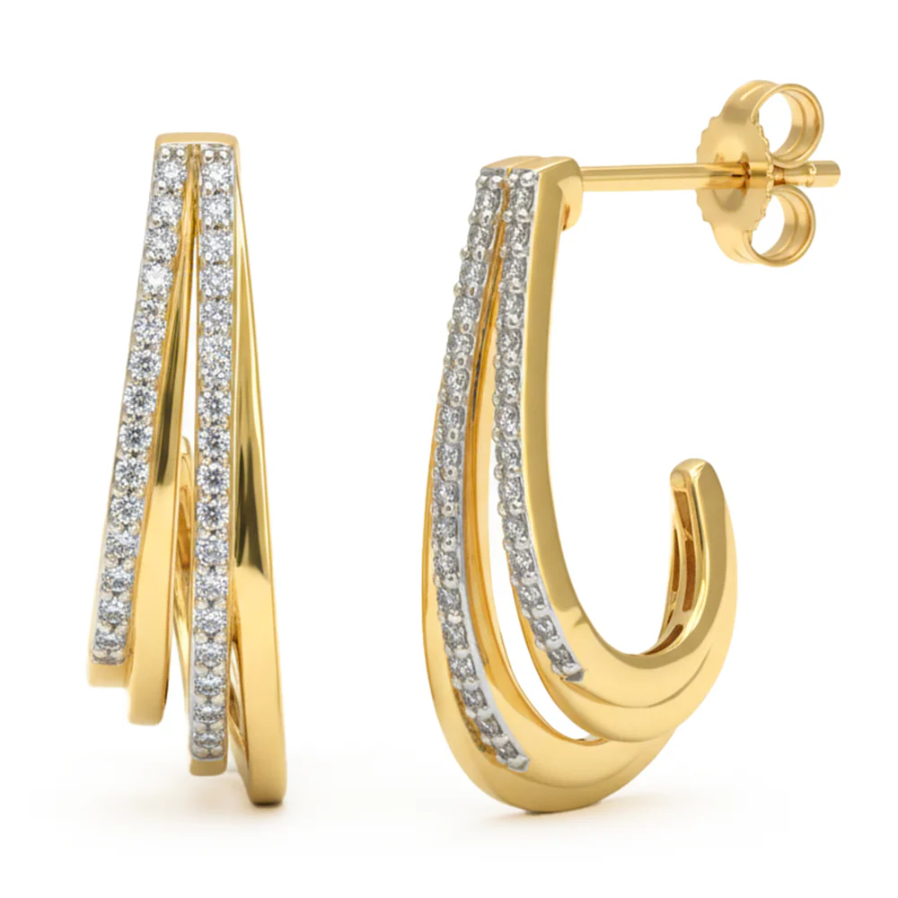 Diamond Hoop Earrings